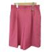 Burberry zBurberrys 90s Vintage 2 tuck юбка-брюки шорты L розовый плиссировать шерсть FX270-350-11 /RY #GY53 женский 
