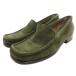  Bally BALLY TELESIA Loafer обувь замша US6.5 темно-зеленый /TQ #GY53 женский 