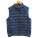  Uniqlo UNIQLO жилет XL темно-синий темно-синий одноцветный воротник-стойка безрукавка /NP #ECA007 мужской 