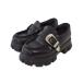  freak s магазин FREAKS STORE Loafer толщина низ объем подошва Western пряжка 24cm чёрный черный #GY78 женский 
