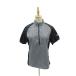  Adidas adidas Golf одежда рубашка L чёрный черный половина Zip короткий рукав серебристый жевательная резинка в клетку /SM22 #ECC007 женский 