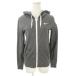  Nike NIKE Parker спортивная одежда M серый Logo вышивка Zip выше длинный рукав /MN13 #GY70 женский 