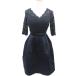  платье laboDRESS LAB вечернее платье One-piece S темно-синий темно-синий гонки переключатель V шея 7 минут рукав колено длина /HO1 #GY75 женский 