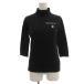  Pearly Gates PEARLY GATES с высоким воротником cut and sewn Golf одежда tops 0 чёрный черный Logo принт 7 минут рукав /NX #ECD009