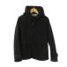 B&amp;Y United Arrows BEAUTY&amp;YOUTH красота &amp; Youth полупальто "даффл коут" M чёрный черный с капюшоном . кривошип кнопка длинный рукав 
