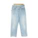  Trussardi TRUSSARDI JEANS укороченные брюки Denim 42 бледно-голубой голубой Logo вышивка высокий талия woshu обработка /MN36 #ECB009