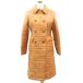  Gianni ro Judy che GIANNI LO GIUDICE стеганое пальто длинный длина 40 orange двойной breast /SM32 #ECB009 женский 