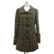  Manics manics твид style пальто пальто с мехом мех рукав кролик круг воротник твид рисунок 2 чай Brown бежевый /SH #ECA009