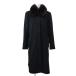  гибкий on FLEXION пальто длинный длина мех воротник 11 чёрный черный /MD #ECD009 женский 