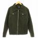  Zara ZARA 80089348-4 отложной воротник жакет блузон с хлопком Zip выше M хаки /KU мужской 