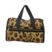 Le Sportsac LesportSAC Mini Boston ручная сумочка леопардовая расцветка Logo plate нейлон желтый желтый чёрный черный женский 