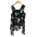retiRady безрукавка цветочный принт туника cut and sewn asimeto Lee F черный #GY43