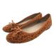 olientaru трафик ORIENTAL TRAFFIC балетки туфли-лодочки плоская обувь Leopard рисунок лента узор 34 чай Brown /NL
