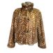  норка мех Leopard рисунок леопардовая расцветка общий рисунок натуральный мех двустороннее пальто жакет бежевый Brown F