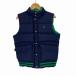  Polo Ralph Lauren POLO RALPH LAUREN жилет двусторонний Logo вышивка темно-синий зеленый M Kids 
