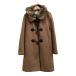 B&amp;Y United Arrows BEAUTY&amp;YOUTH красота &amp; Youth полупальто "даффл коут" подкладка имеется мех капот кривошип Brown M размер rete