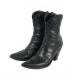  Sartre SARTORE leather western boots short boots side Zip 37.5 black black lady's 