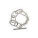 lala gun R.ALAGAN DOUBLE LINK CHAIN BRACELET двойной ссылка цепь браслет ML серебряный женский 