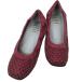 fitfit туфли-лодочки балетки стрейч сетка 22.5cm оттенок красного Brown k23271 0709 женский 