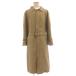 BILL BLASS прекрасный товар пальто с отложным воротником шерсть . длинный длина 40 бежевый одноцветный длинный рукав ремень имеется /MG #GY99 женский 