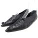  Jil Sander JIL SANDERba Rely naBALLERINA балетки плоская обувь po Inte dotu вязаный 24.5cm чёрный черный 