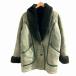 AUSTRALIAN S.C SHEEPSKIN Vintage мутоновое пальто жакет замша шерсть зеленый серия хаки примерно L мужской 