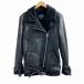  American Eagle AMERICANEAGLE прекрасный товар мутон жакет пальто Rider's двойной боа чёрный черный M #GY99 мужской 