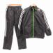  Adidas adidas выставить ветровка комплект Zip выше жакет грузовик брюки Kids 150 чёрный черный /UO