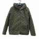  Uniqlo UNIQLO стеганная куртка блузон обратная сторона боа с хлопком капот хаки примерно S мужской 