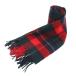  John камень zob L gun Johnstons of Elgin Kilgour muffler шерсть красный красный многоцветный в клетку бахрома /UO #WY