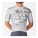 ( наличие один . распродажа )CASTELLI rental teliSTRATUS LOGO JERSEY -тактный latas Logo короткий рукав джерси ( номер образца :4526018) белый / дымчатый серый мужской одежда 
