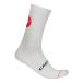 ( наличие один . распродажа )( почтовая доставка соответствует товар )CASTELLI rental teliENTRATA 18 SOCKen тигр -ta18 носки ( номер образца :4526033) белый 