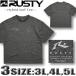  самый короткий на следующий день доставка RUSTY Rusty мужской короткий рукав Rush Guard вода суша обе для Drop плечо большой размер большой размер Surf бренд 914471