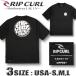  "губа" Karl RIP CURL мужской короткий рукав Rush Guard футболка Surf бренд Surf T UV cut купальный костюм вода суша обе для UPF50+ RIP-12FMRV