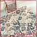  blue * embroidery linen cloth material import cloth imported car hand made flower Northern Europe flax 