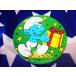  Smurf стикер подарок рисунок 006 диаметр примерно 9 см. круглый модель SMURF