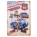  route 66 Old машина & Old девушка TRAVEL AMERICA Mini размер тиснение retro style metal plate metal автограф жестяная пластина табличка 
