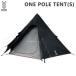 テント 3人用 ワンポールテントS ティピー型 ドッペルギャンガー T3-44-BK ブラック DOD 送料無料