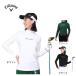  Callaway (CALLAWAY)( женский ) Golf одежда металлик Logo длинный рукав mok шея рубашка C24233200