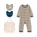  The * North * лицо (THE NORTH FACE)( Kids ) baby длинный рукав детский комбинезон &amp; bib 2 позиций комплект NTB82402 BV