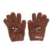 GLAMLIN(GLAMLIN)( Kids ) Junior 5 пальцев вязаный перчатка GKFG BROWN