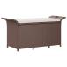  bench сад bench наружный для садовая мебель двор терраса балкон модный подушка имеется Brown 116x46x57 cm поли ротанг 