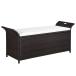  bench сад bench наружный для садовая мебель двор терраса балкон модный подушка имеется серый 116x46x57 cm поли ротанг 