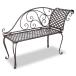  bench сад bench наружный для садовая мебель двор терраса балкон модный 128cm стальной Anne teak brown 