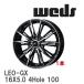 ��WEDS�� ����ߥۥ����� 1�� LEONIS GX 16X5.0 +45 4�� P.C.D.100 �ѡ���֥�å� �ߥ顼���å� [0039339]