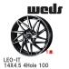 ��WEDS�� ����ߥۥ����� 1�� LEONIS IT 14X4.5 +45 4�� P.C.D.100 �ѡ���֥�å� �ߥ顼���å� [0040552]