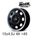 MID/ޥ륫ӥ 299 MOSH MANEKI 15x4.5J +45 100 4H KURO ߥۥ 4ܥå