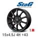 �yMID/�}���J�T�[�r�X�z SCHNEDER STAG 15x4.5J +43 100 4H �X�g�����O�K�����^ �A���~�z�C�[�� 1�{