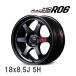 �yMID/�}���J�T�[�r�X�z MID RACING R06 18x8.5J 45 100 5H �N���X�^���u���b�N �A���~�z�C�[�� 4�{�Z�b�g