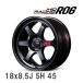 �yMID/�}���J�T�[�r�X�z MID RACING R06 18x8.5J 45 100 5H �N���X�^���u���b�N �A���~�z�C�[�� 4�{�Z�b�g